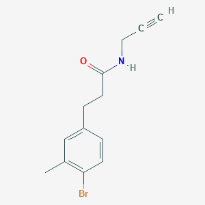 molecular formula C13H14BrNO B7583735 3-(4-bromo-3-methylphenyl)-N-prop-2-ynylpropanamide 