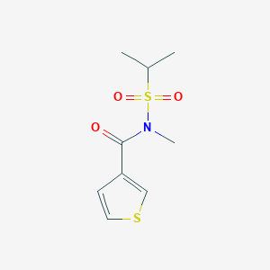 molecular formula C9H13NO3S2 B7583747 N-methyl-N-propan-2-ylsulfonylthiophene-3-carboxamide 