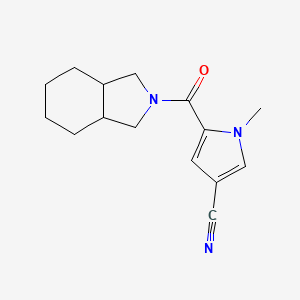 molecular formula C15H19N3O B7583764 5-(1,3,3a,4,5,6,7,7a-Octahydroisoindole-2-carbonyl)-1-methylpyrrole-3-carbonitrile 