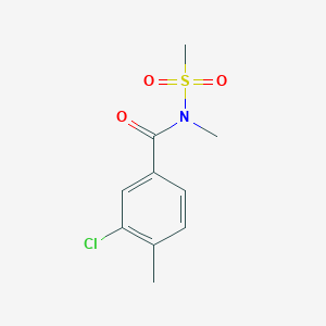 molecular formula C10H12ClNO3S B7583783 3-chloro-N,4-dimethyl-N-methylsulfonylbenzamide 