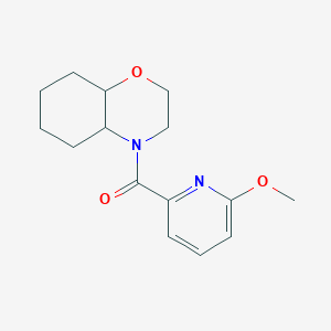molecular formula C15H20N2O3 B7583816 2,3,4a,5,6,7,8,8a-Octahydrobenzo[b][1,4]oxazin-4-yl-(6-methoxypyridin-2-yl)methanone 
