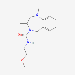 molecular formula C15H23N3O2 B7583817 N-(2-methoxyethyl)-1,3-dimethyl-3,5-dihydro-2H-1,4-benzodiazepine-4-carboxamide 