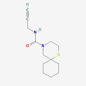 molecular formula C13H20N2OS B7583856 N-prop-2-ynyl-1-thia-4-azaspiro[5.5]undecane-4-carboxamide 