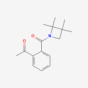 molecular formula C16H21NO2 B7583900 1-[2-(2,2,3,3-Tetramethylazetidine-1-carbonyl)phenyl]ethanone 