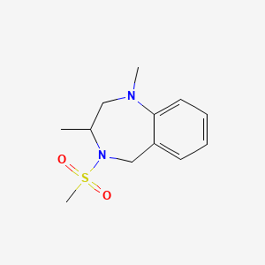 molecular formula C12H18N2O2S B7583908 1,3-dimethyl-4-methylsulfonyl-3,5-dihydro-2H-1,4-benzodiazepine 