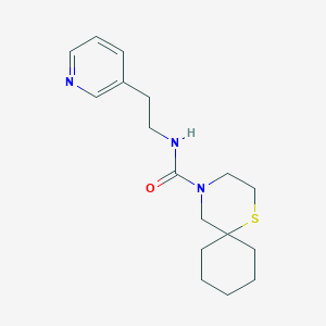 molecular formula C17H25N3OS B7583924 N-(2-pyridin-3-ylethyl)-1-thia-4-azaspiro[5.5]undecane-4-carboxamide 