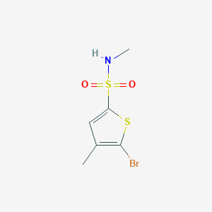 molecular formula C6H8BrNO2S2 B7583936 5-bromo-N,4-dimethylthiophene-2-sulfonamide 