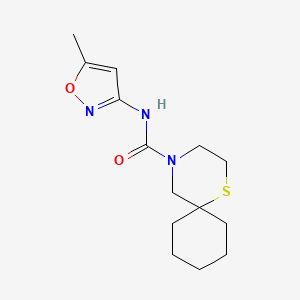 N-(5-methyl-1,2-oxazol-3-yl)-1-thia-4-azaspiro[5.5]undecane-4-carboxamide