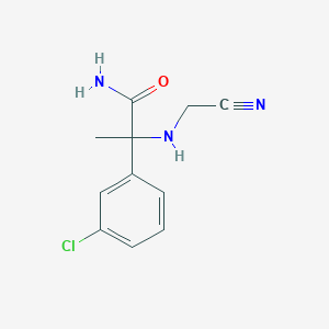 2-(3-Chlorophenyl)-2-(cyanomethylamino)propanamide