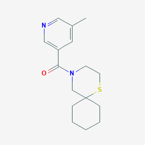 molecular formula C16H22N2OS B7583973 (5-Methylpyridin-3-yl)-(1-thia-4-azaspiro[5.5]undecan-4-yl)methanone 