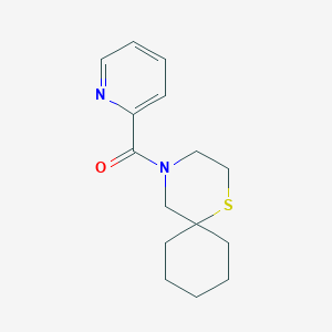 molecular formula C15H20N2OS B7584004 Pyridin-2-yl(1-thia-4-azaspiro[5.5]undecan-4-yl)methanone 