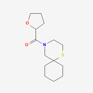 molecular formula C14H23NO2S B7584035 Oxolan-2-yl(1-thia-4-azaspiro[5.5]undecan-4-yl)methanone 