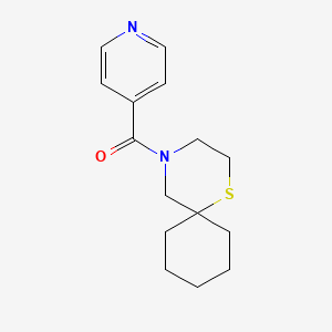 molecular formula C15H20N2OS B7584039 Pyridin-4-yl(1-thia-4-azaspiro[5.5]undecan-4-yl)methanone 