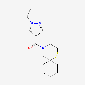 (1-Ethylpyrazol-4-yl)-(1-thia-4-azaspiro[5.5]undecan-4-yl)methanone