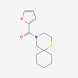 molecular formula C14H19NO2S B7584066 Furan-2-yl(1-thia-4-azaspiro[5.5]undecan-4-yl)methanone 