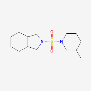 molecular formula C14H26N2O2S B7584071 2-(3-Methylpiperidin-1-yl)sulfonyl-1,3,3a,4,5,6,7,7a-octahydroisoindole 