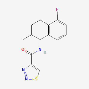 N-(5-fluoro-2-methyl-1,2,3,4-tetrahydronaphthalen-1-yl)thiadiazole-4-carboxamide