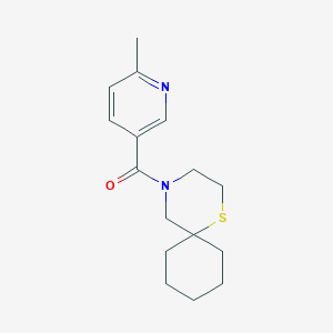 molecular formula C16H22N2OS B7584083 (6-Methylpyridin-3-yl)-(1-thia-4-azaspiro[5.5]undecan-4-yl)methanone 