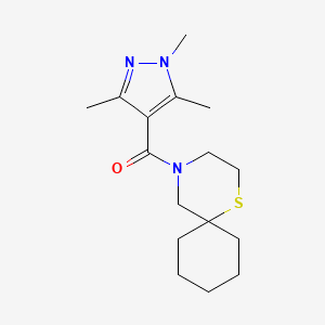 1-Thia-4-azaspiro[5.5]undecan-4-yl-(1,3,5-trimethylpyrazol-4-yl)methanone