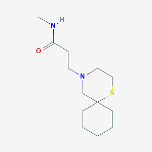 molecular formula C13H24N2OS B7584107 N-methyl-3-(1-thia-4-azaspiro[5.5]undecan-4-yl)propanamide 