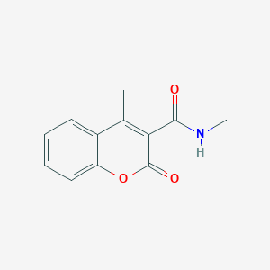 molecular formula C12H11NO3 B7584134 N,4-dimethyl-2-oxochromene-3-carboxamide 