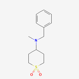 molecular formula C13H19NO2S B7584148 N-benzyl-N-methyl-1,1-dioxothian-4-amine 