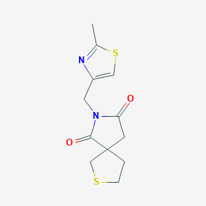 2-[(2-Methyl-1,3-thiazol-4-yl)methyl]-7-thia-2-azaspiro[4.4]nonane-1,3-dione