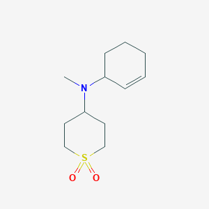 molecular formula C12H21NO2S B7584166 N-cyclohex-2-en-1-yl-N-methyl-1,1-dioxothian-4-amine 