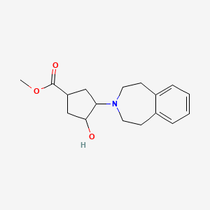 Methyl 3-hydroxy-4-(1,2,4,5-tetrahydro-3-benzazepin-3-yl)cyclopentane-1-carboxylate