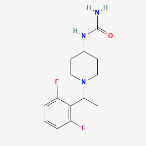 [1-[1-(2,6-Difluorophenyl)ethyl]piperidin-4-yl]urea