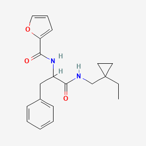 N-[1-[(1-ethylcyclopropyl)methylamino]-1-oxo-3-phenylpropan-2-yl]furan-2-carboxamide