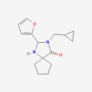 3-(Cyclopropylmethyl)-2-(furan-2-yl)-1,3-diazaspiro[4.4]nonan-4-one