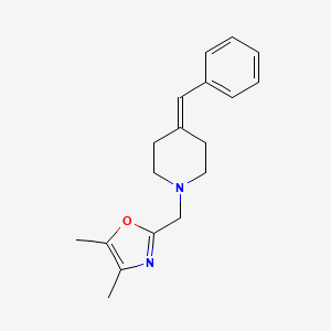 2-[(4-Benzylidenepiperidin-1-yl)methyl]-4,5-dimethyl-1,3-oxazole