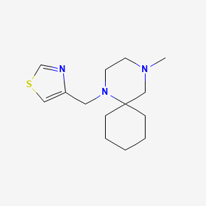 molecular formula C14H23N3S B7584267 4-[(4-Methyl-1,4-diazaspiro[5.5]undecan-1-yl)methyl]-1,3-thiazole 