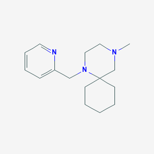 molecular formula C16H25N3 B7584290 4-Methyl-1-(pyridin-2-ylmethyl)-1,4-diazaspiro[5.5]undecane 