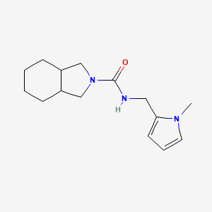 molecular formula C15H23N3O B7584306 N-[(1-methylpyrrol-2-yl)methyl]-1,3,3a,4,5,6,7,7a-octahydroisoindole-2-carboxamide 