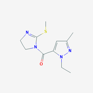 (2-Ethyl-5-methylpyrazol-3-yl)-(2-methylsulfanyl-4,5-dihydroimidazol-1-yl)methanone