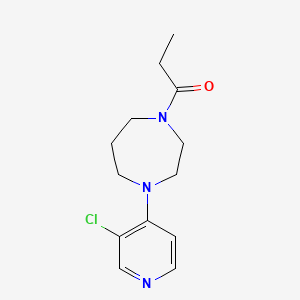 molecular formula C13H18ClN3O B7584382 1-[4-(3-Chloropyridin-4-yl)-1,4-diazepan-1-yl]propan-1-one 
