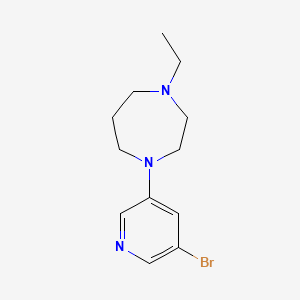 molecular formula C12H18BrN3 B7584428 1-(5-Bromopyridin-3-yl)-4-ethyl-1,4-diazepane 