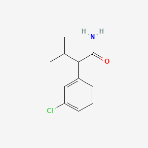 molecular formula C11H14ClNO B7584436 2-(3-Chlorophenyl)-3-methylbutanamide 