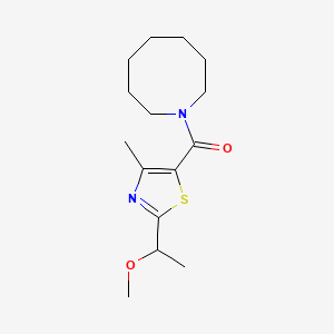 molecular formula C15H24N2O2S B7584439 Azocan-1-yl-[2-(1-methoxyethyl)-4-methyl-1,3-thiazol-5-yl]methanone 