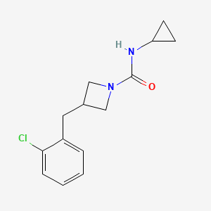 3-[(2-chlorophenyl)methyl]-N-cyclopropylazetidine-1-carboxamide