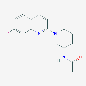 N-[1-(7-fluoroquinolin-2-yl)piperidin-3-yl]acetamide
