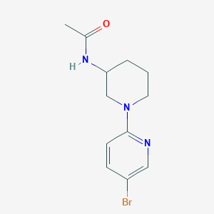 molecular formula C12H16BrN3O B7584485 N-[1-(5-bromopyridin-2-yl)piperidin-3-yl]acetamide 
