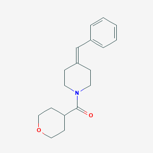 molecular formula C18H23NO2 B7584493 (4-Benzylidenepiperidin-1-yl)-(oxan-4-yl)methanone 