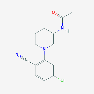 molecular formula C14H16ClN3O B7584501 N-[1-(5-chloro-2-cyanophenyl)piperidin-3-yl]acetamide 