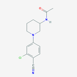 molecular formula C14H16ClN3O B7584509 N-[1-(3-chloro-4-cyanophenyl)piperidin-3-yl]acetamide 