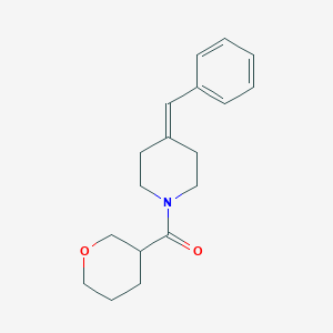 molecular formula C18H23NO2 B7584559 (4-Benzylidenepiperidin-1-yl)-(oxan-3-yl)methanone 