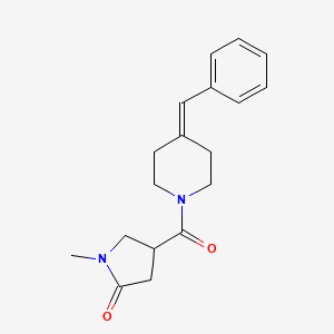 4-(4-Benzylidenepiperidine-1-carbonyl)-1-methylpyrrolidin-2-one