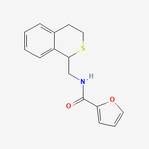 molecular formula C15H15NO2S B7584589 N-(3,4-dihydro-1H-isothiochromen-1-ylmethyl)furan-2-carboxamide 